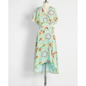 Modcloth Lift Your Wings Wrap Midi Dress Size Small